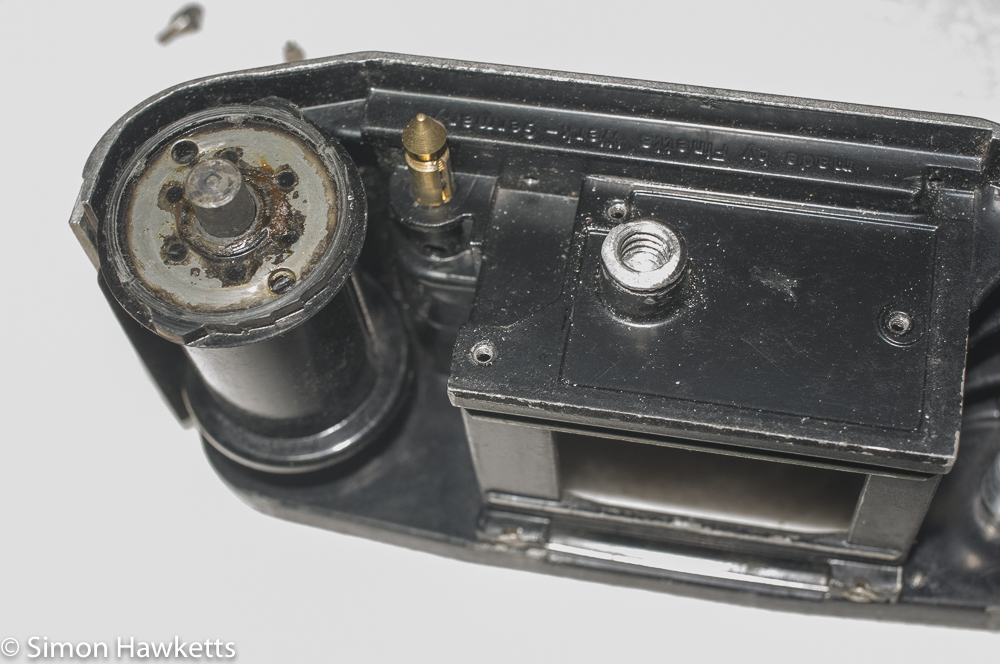 Finetta 88 bottom plate of camera removed