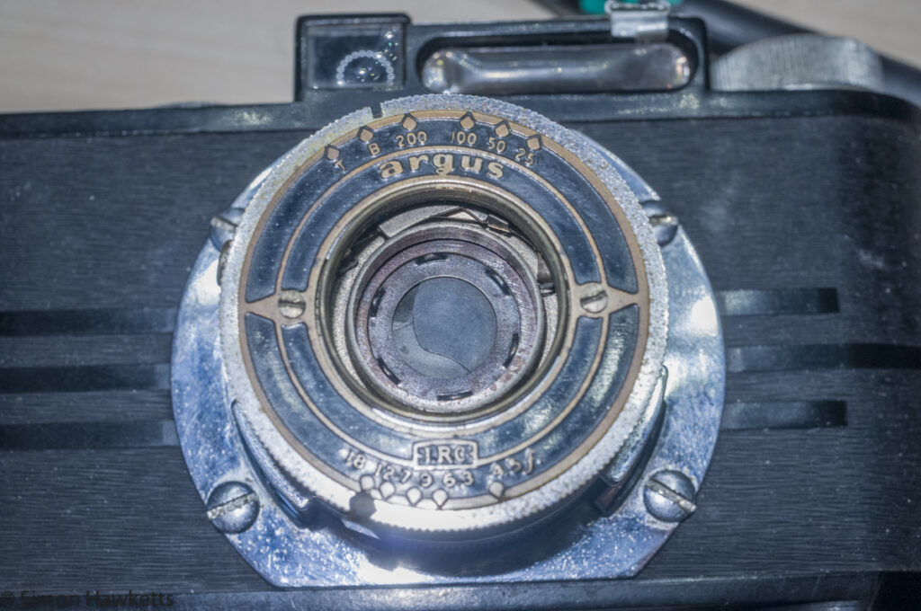Servicing the Argus A2F - Front lens assembly unscrewed