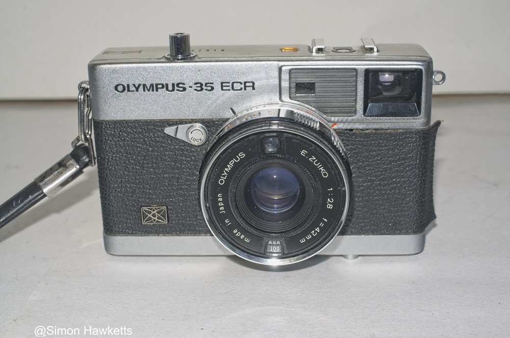 Olympus 35 ECR rangefinder - Front view showing Zuiko 42mm f/2.8 lens