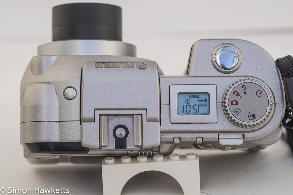 Fuji MX-2900 compact camera - top view showing control layout
