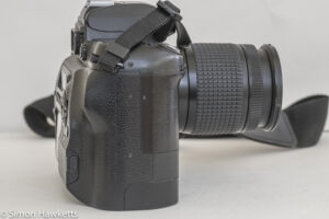 Fuji finepix S2 Pro DSLR - showing how the sensor unit has been added to the Nikon F80