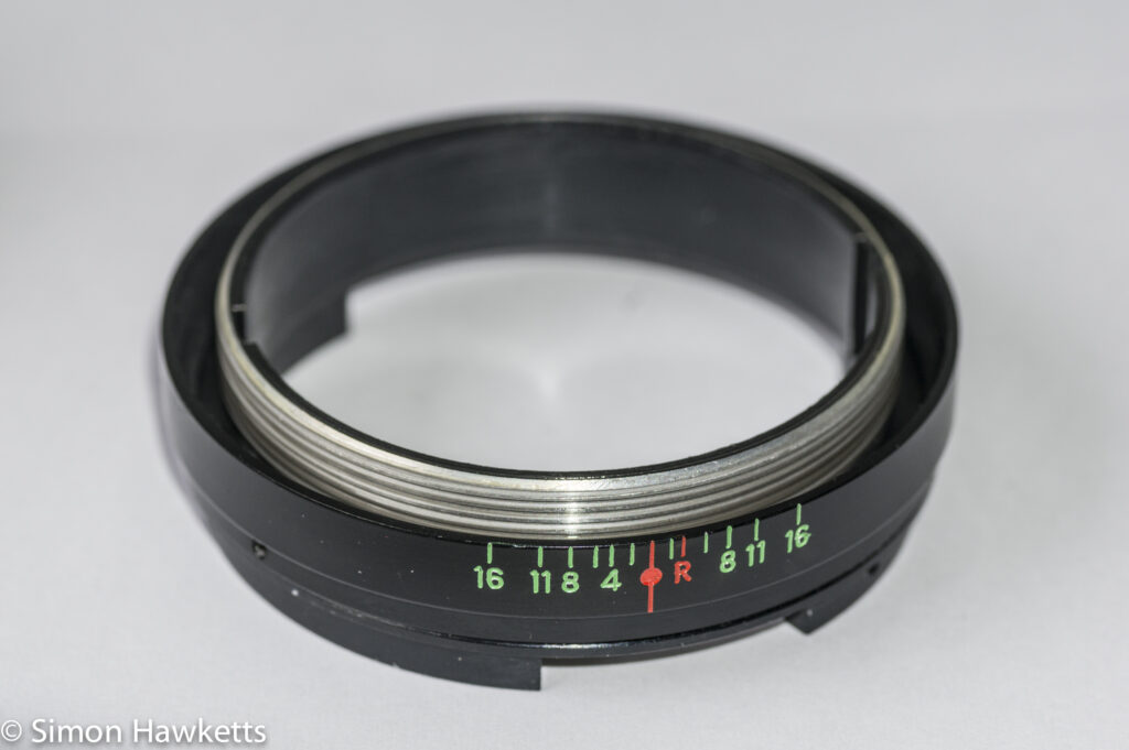 Helios 44M focus thread cleanup -  lens body ring