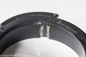 Helios 44M focus thread cleanup - lens greased slots
