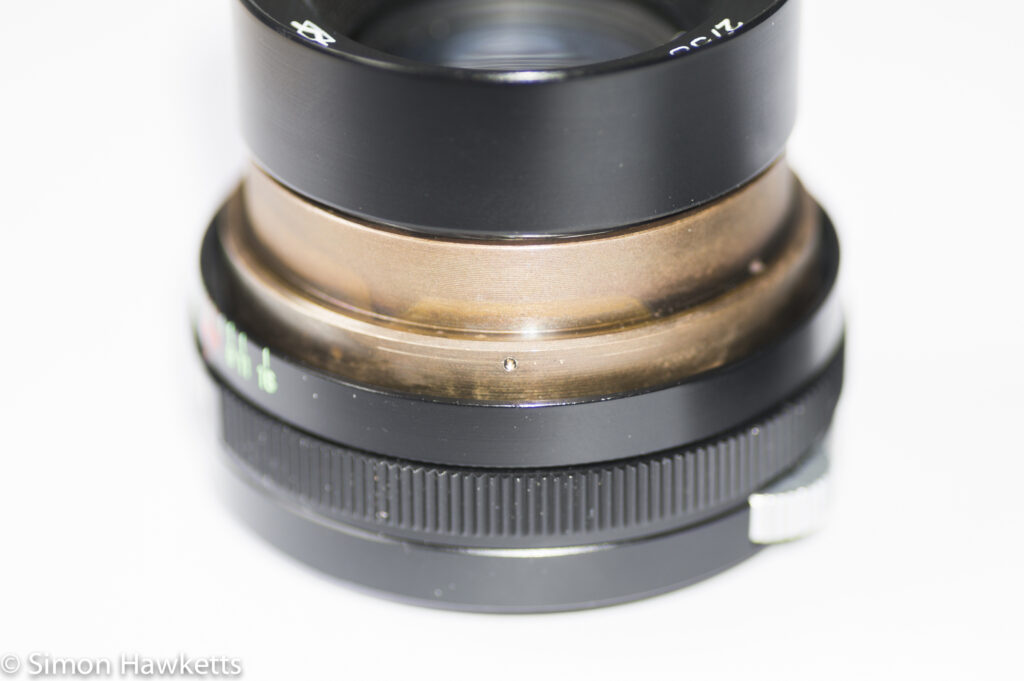 Helios 44M focus thread cleanup -  lens helicoid and screw holes