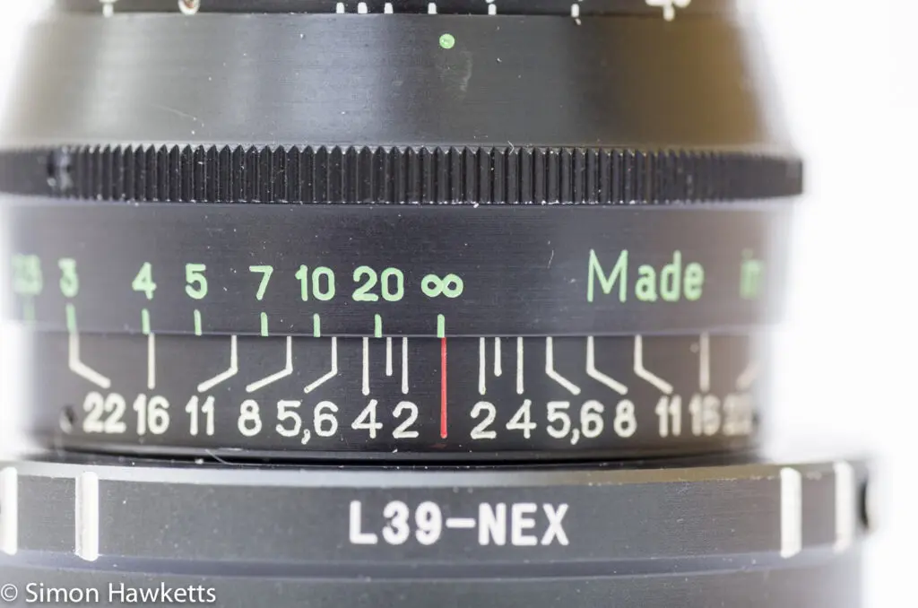 jupiter 8 50mm f 2 0 focus scale
