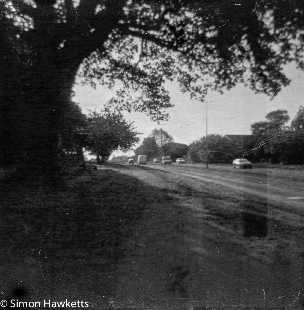 kodak brownie reflex samples contemporary picture taken on outdated film of the road to hertford