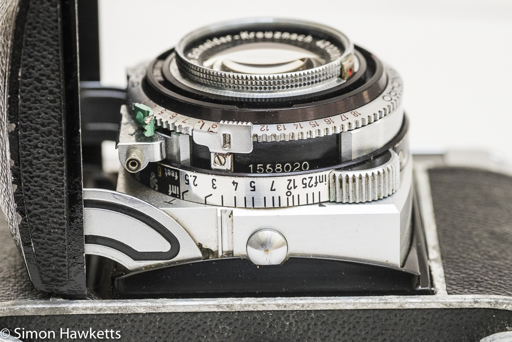 Kodak Retina IIc camera - focus adjuster and EV scale