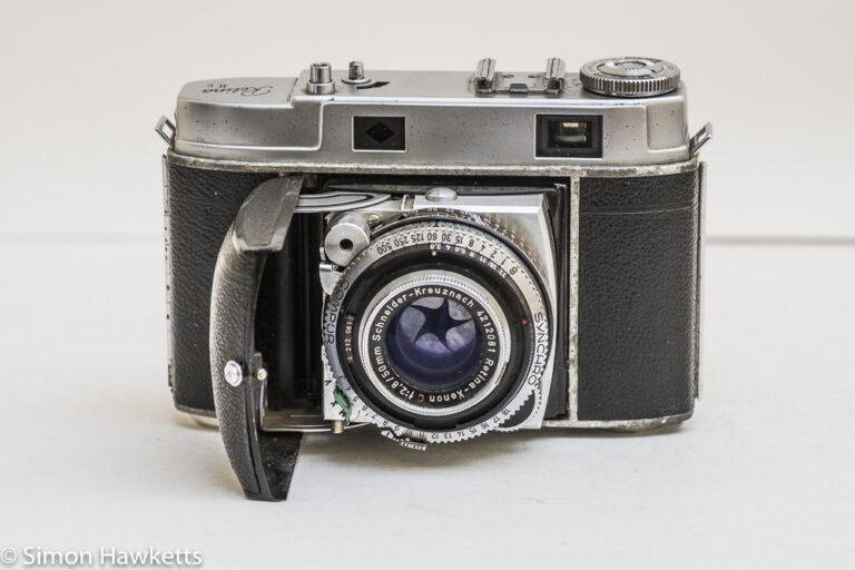 Kodak Retina IIc camera - front of camera showing lens