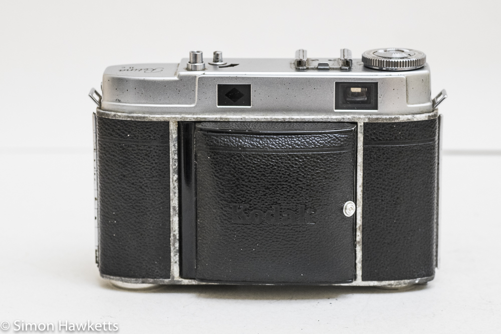 Kodak Retina IIc camera - front of camera with lens cover closed