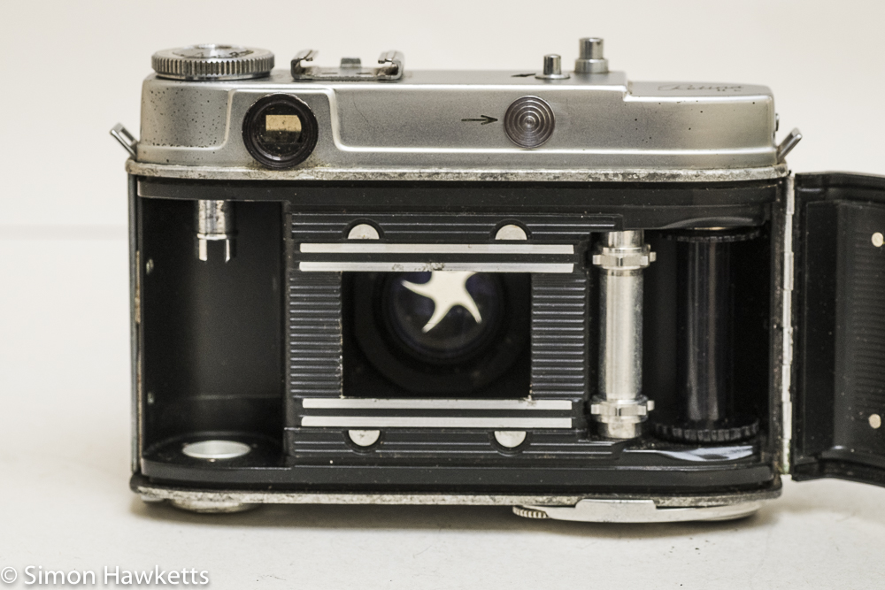 Kodak Retina IIc camera - rear view with door open