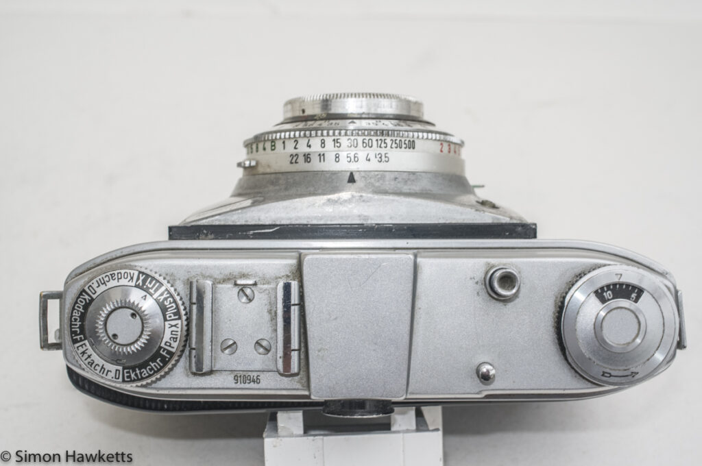 Kodak Retinette Type 22 35mm camera - Top view