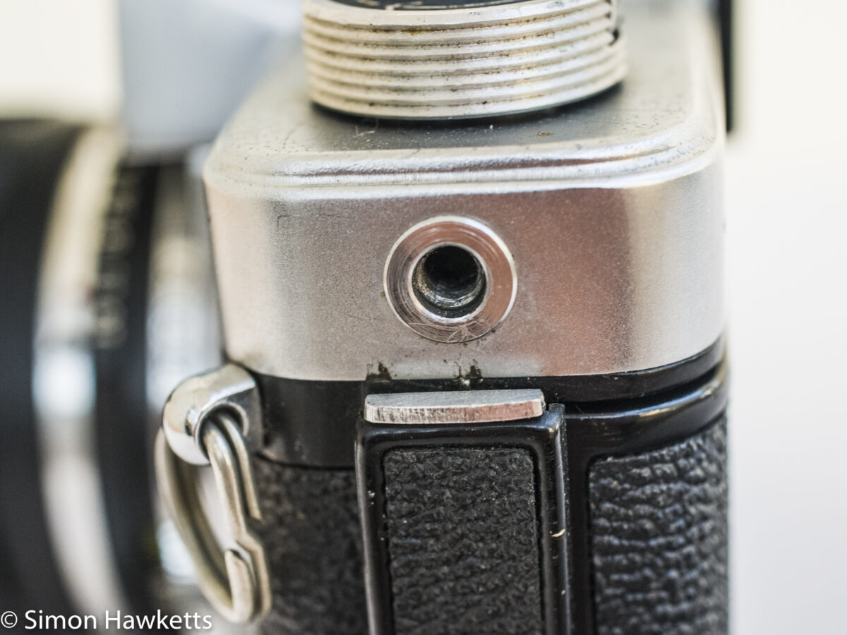 Kowa SE 35mm slr showing accessory mounting thread