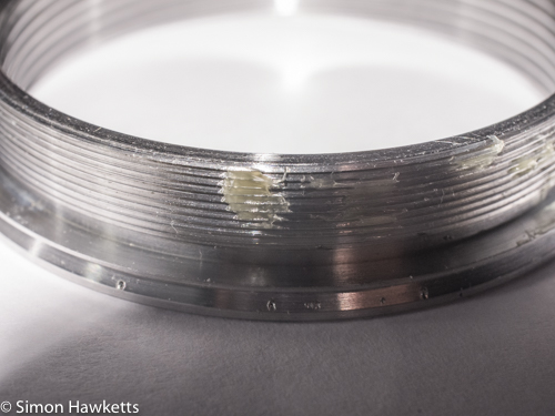 Kowa SE 35mm slr strip down - adding clean grease to focus ring