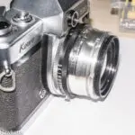 Kowa SE 35mm slr strip down - lens reassembled to the body