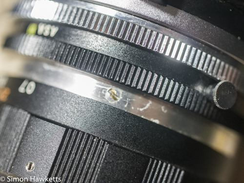 Kowa SE 35mm slr strip down - screws holding lens in place
