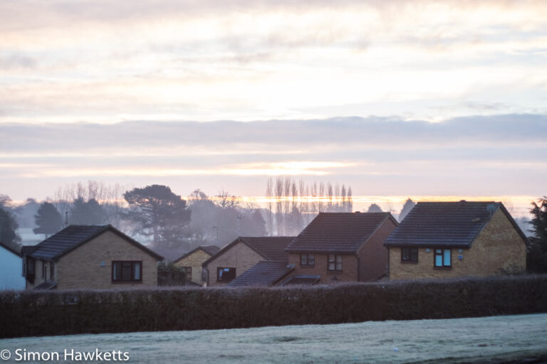 Mamiya-Sekor 50mm f/2.0 on Fuji X-T1 - Sunrise over the golf course