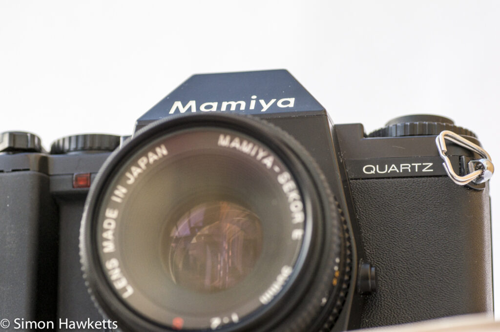 Mamiya ZM Quartz 35mm slr camera front view