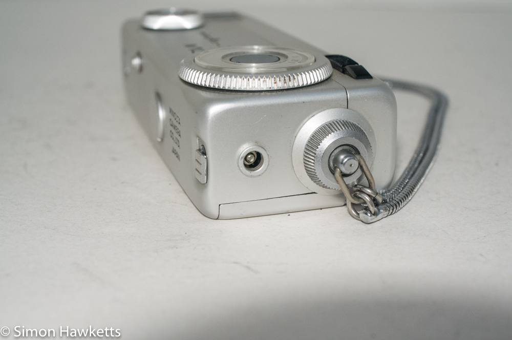 Minolta 16 MG miniature 16mm camera - flash connector and wrist strap