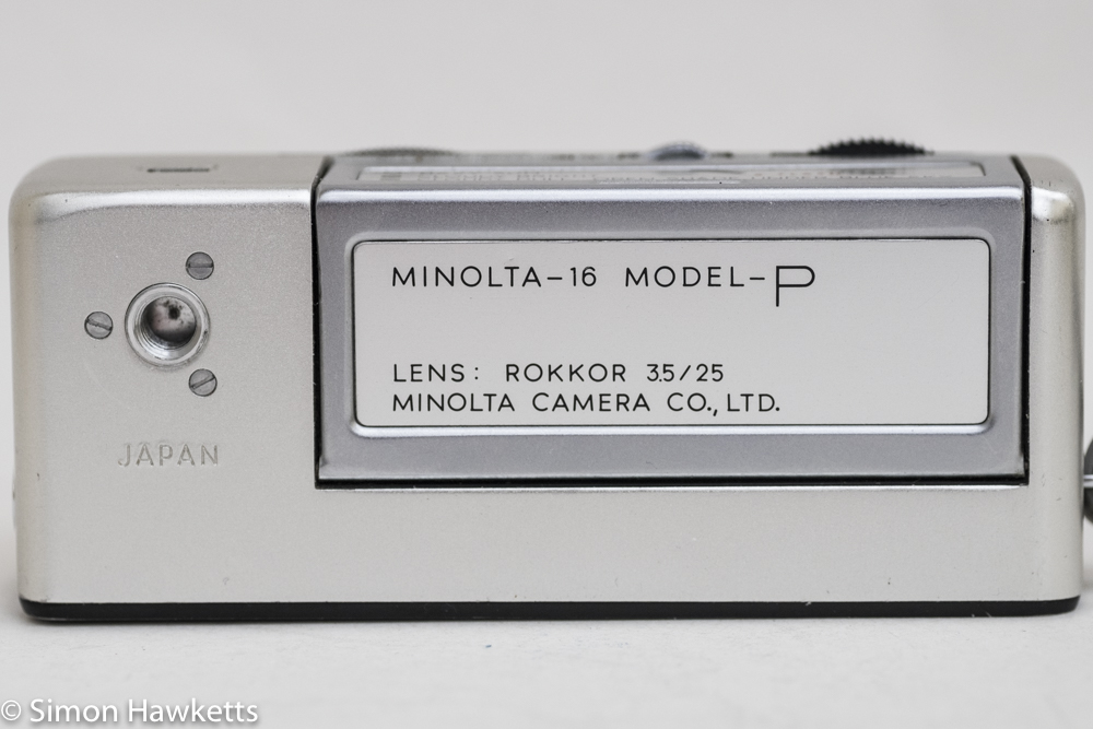 minolta 16 ps 16mm still camera film chamber door