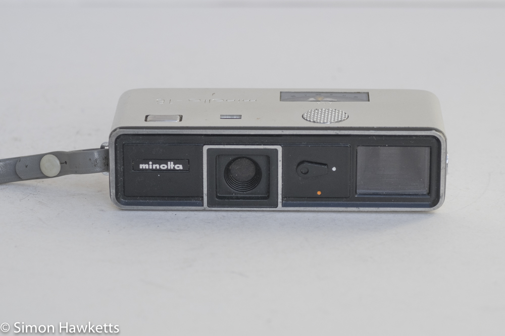Minolta 16 Ps 16mm still camera - front view of camera