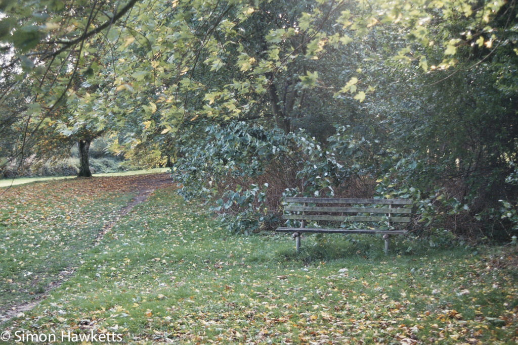 Minolta 7000 35mm slr sample picture - Park bench