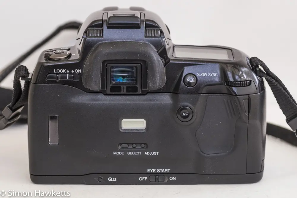 minolta 800si autofocus 35mm camera rear view showing data back