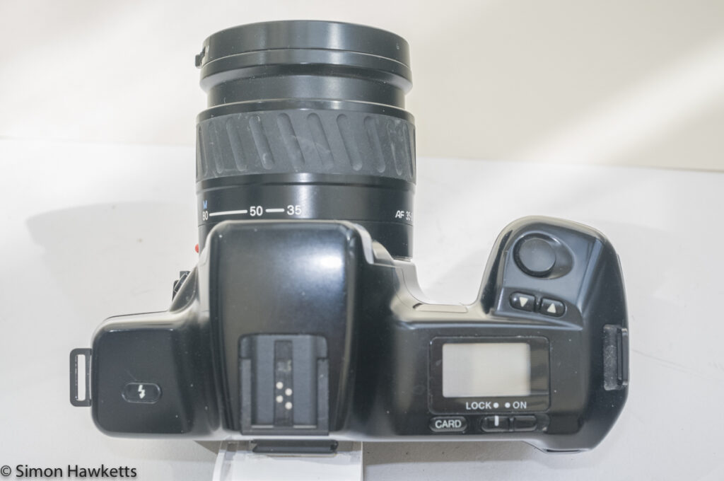 Minolta Dynax 5000i auto focus camera - top panel