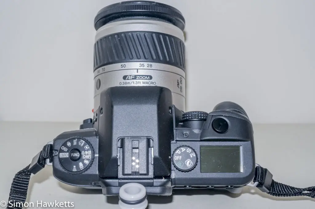 Minolta Dynax 60 SLR - Top of camera