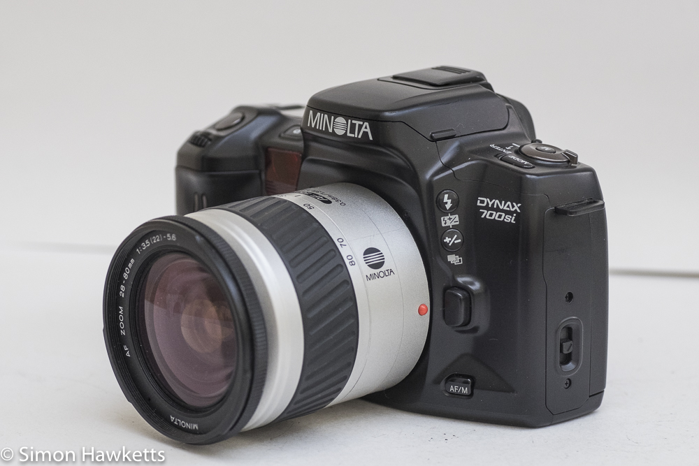 minolta dynax 700si 35mm autofocus side view showing additional controls
