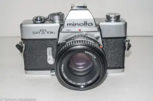 Minolta SRT101b 35mm slr camera - front view