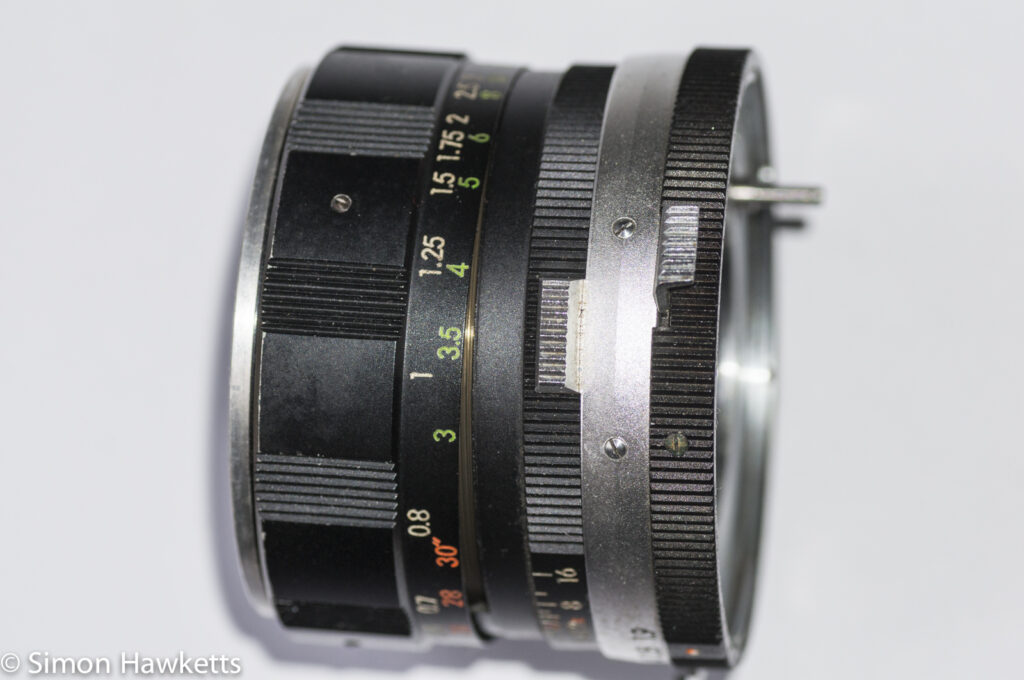 miranda 50mm f 1 9 cla remove front focus adjust ring screws