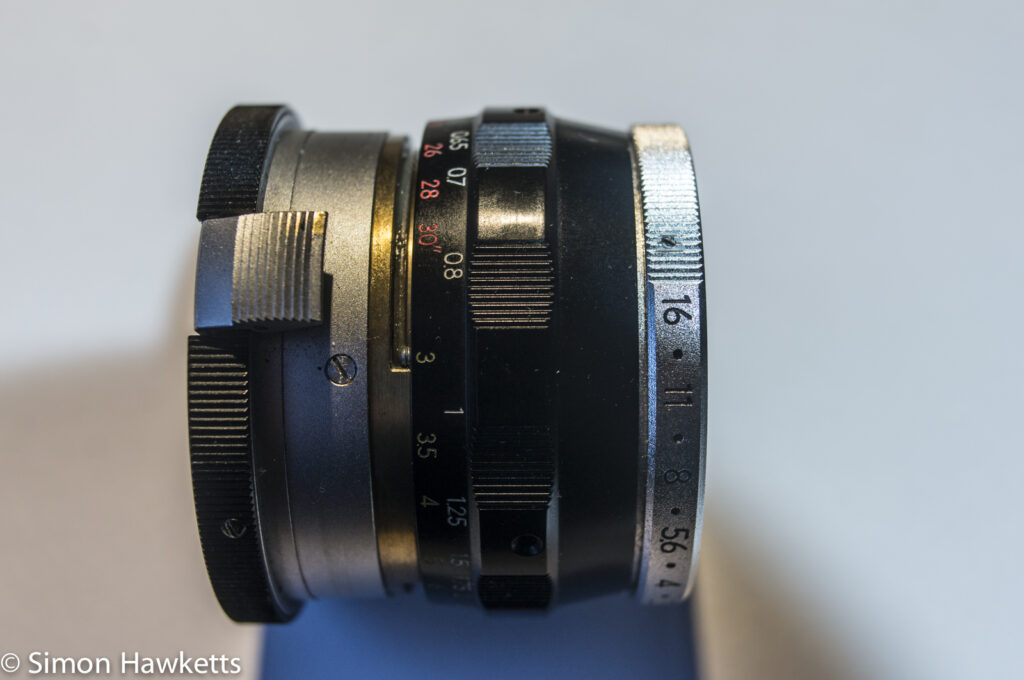 Miranda 50mm PAD lens strip down - focus adjust ring