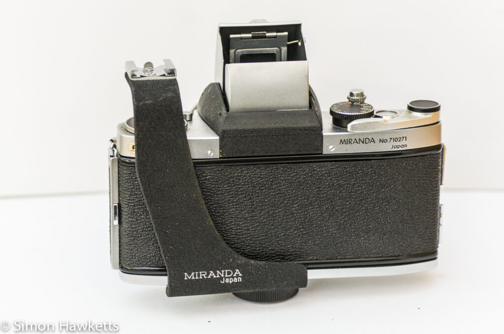 Miranda Fm 35mm slr camera showing flash bracket