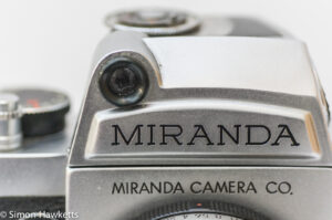 Miranda Fm 35mm slr camera showing lightmeter cell