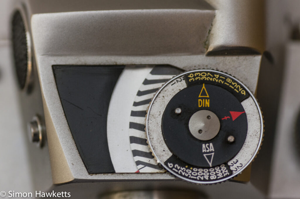 Miranda Fm 35mm slr camera showing lightmeter dial