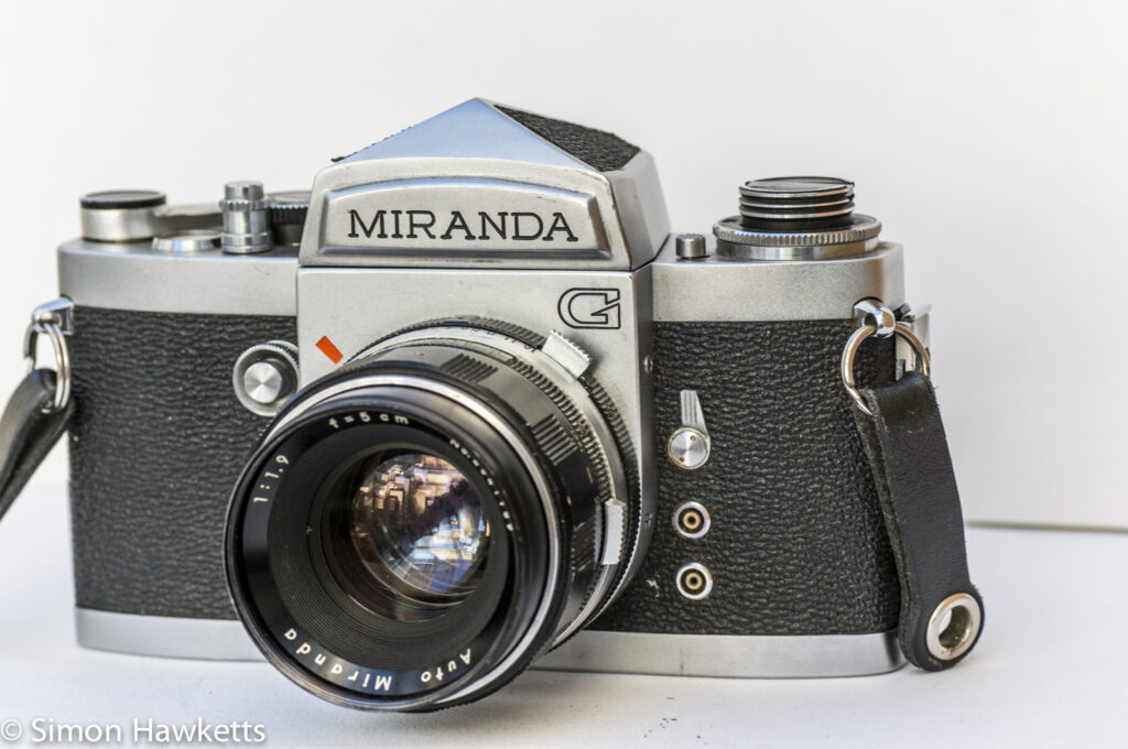 Miranda G 35mm slr camera front right view