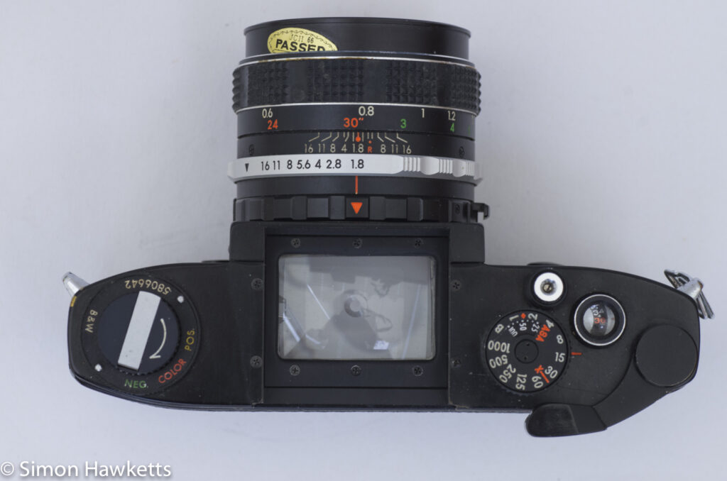 Miranda Sensomat RE-II 35mm slr with aperture removed