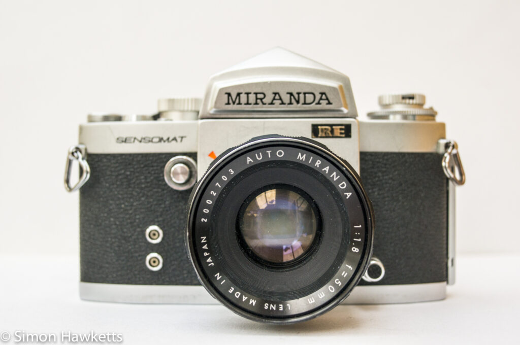 Miranda Sensomat RE 35mm slr camera front view