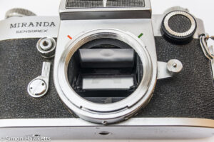 Miranda Sensorex 35mm slr camera showing miranda dual mount