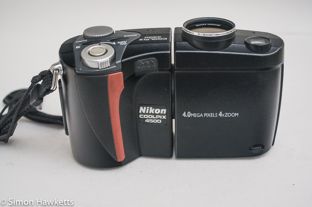 Nikon Coolpix 4500 digital camera - front of camera with lens up