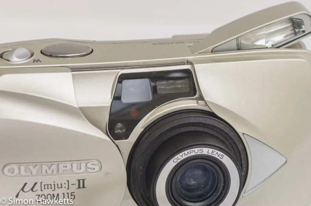 Olympus [mju:] II zoom 115 - viewfinder and autofocus sensors