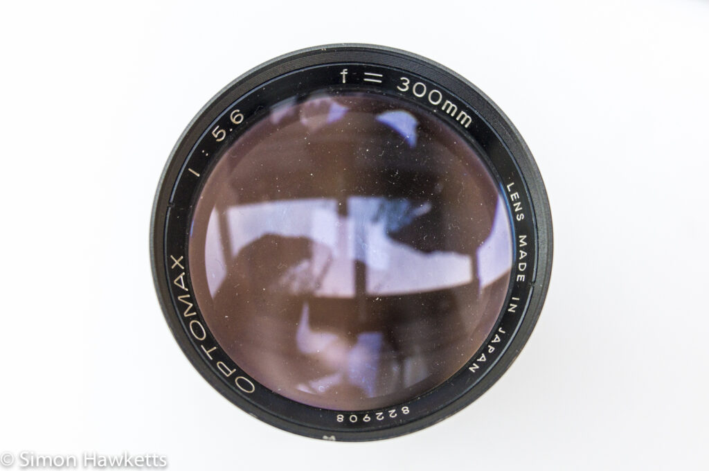 Optomax 300mm f/5.6 showing front element
