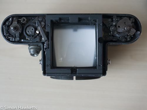Pentacon six - top plate removed