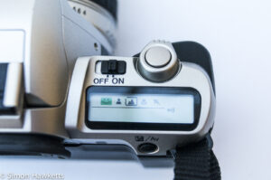 Pentax MZ-50 auto focus 35mm slr showing picture mode selector
