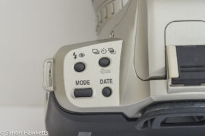 Pentax MZ-60 QD 35mm autofocus slr showing control panel