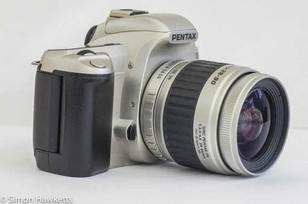 Pentax MZ-60 QD 35mm autofocus slr side view