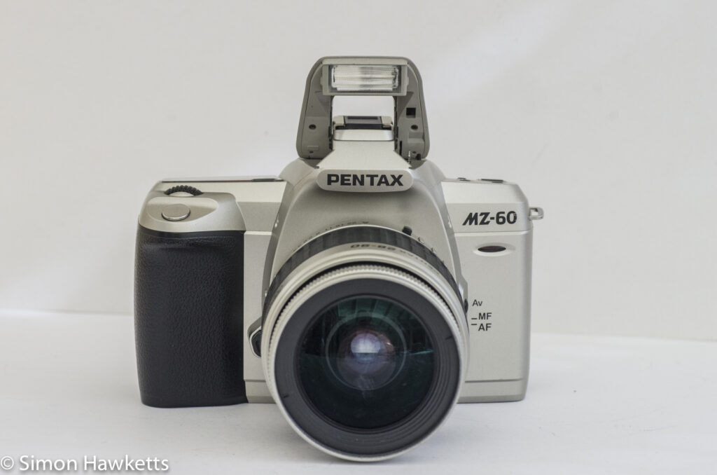 Pentax MZ-60 QD 35mm autofocus slr with flash up