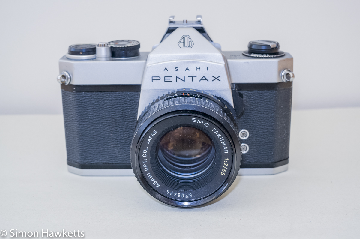 Pentax Spotmatic SP-500 35mm slr - Front of camera with Takumar 55mm f/2
