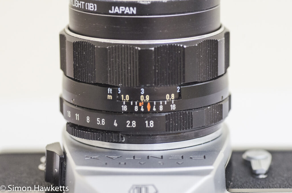 pentax spotmatic sp fitted with takumar 55mm f 1 8 lens