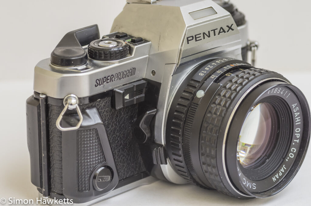 pentax super program 35mm slr lens release dof preview and se